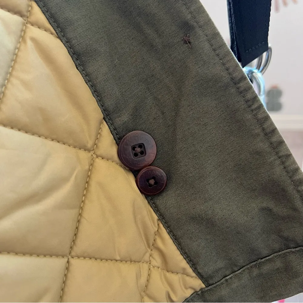 Vintage L.L. Bean Green Chore Jacket Quilted Insulated - Image 11