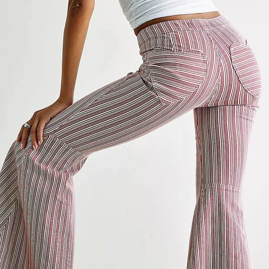 Free People Be Mine Flare Denim Jeans with Heart Pockets by We The Free - Image 4