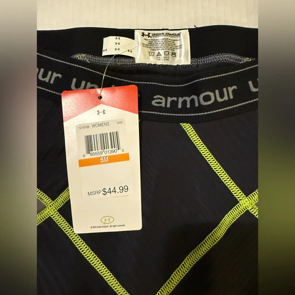 Under Armour Women’s Support Coreshorts Black/Grey/Lime Green -S/M - Image 4