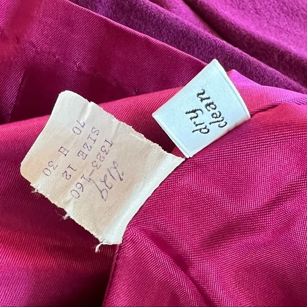 PENDLETON Vintage Wool Fuschia Single Breasted Blazer Size 12 - Image 7