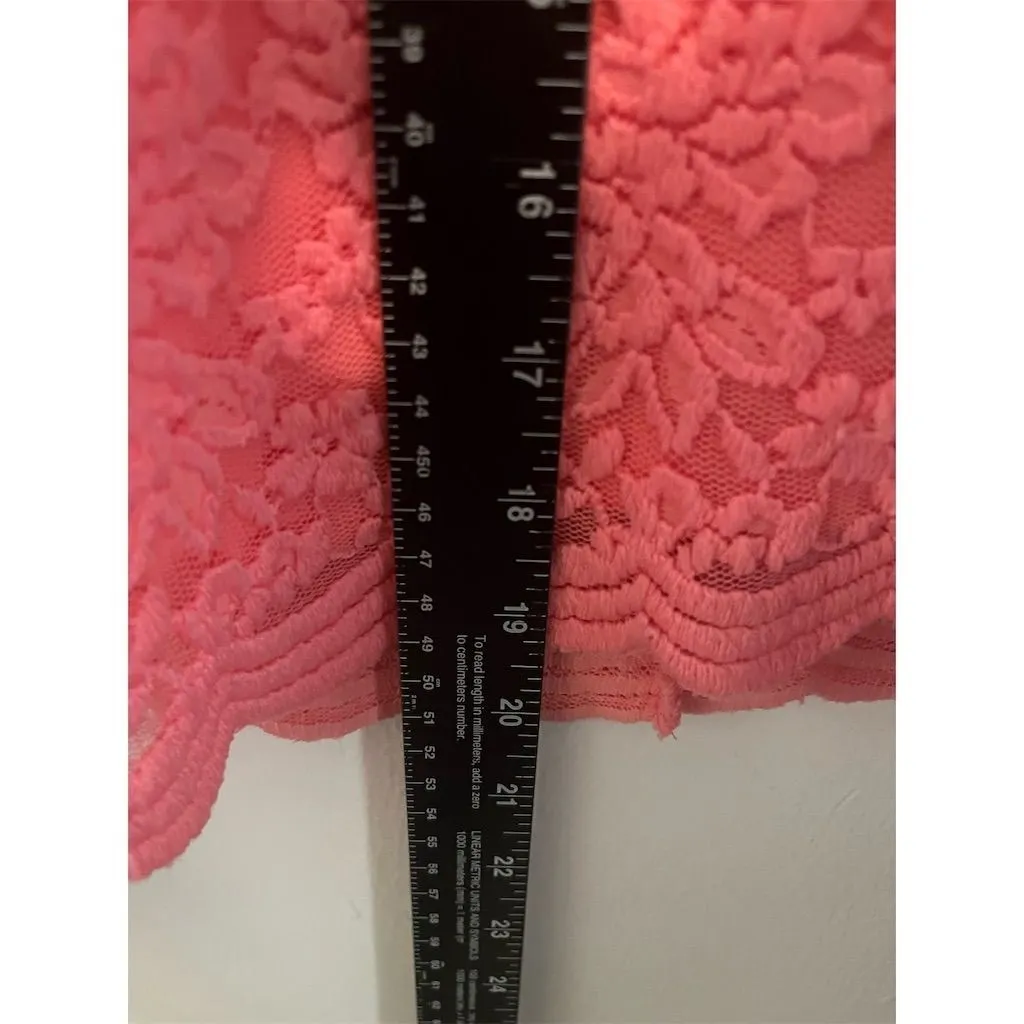 Torrid 1 Women's Coral Lace Floral‎ Mini Pencil Skirt 1x 14-16 - Image 7
