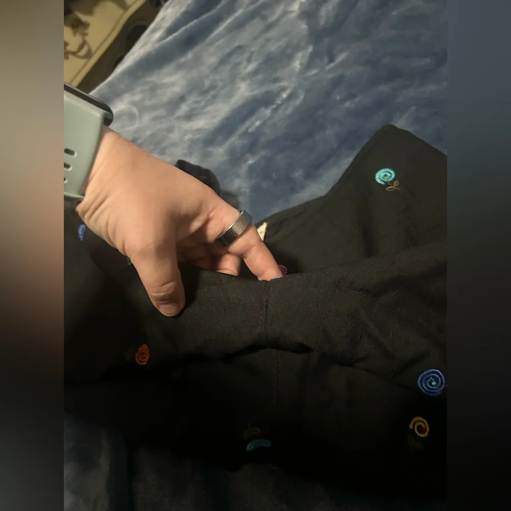 NWOT Vintage Peter Martin Embroidered Pants Black Size 10 - Image 4