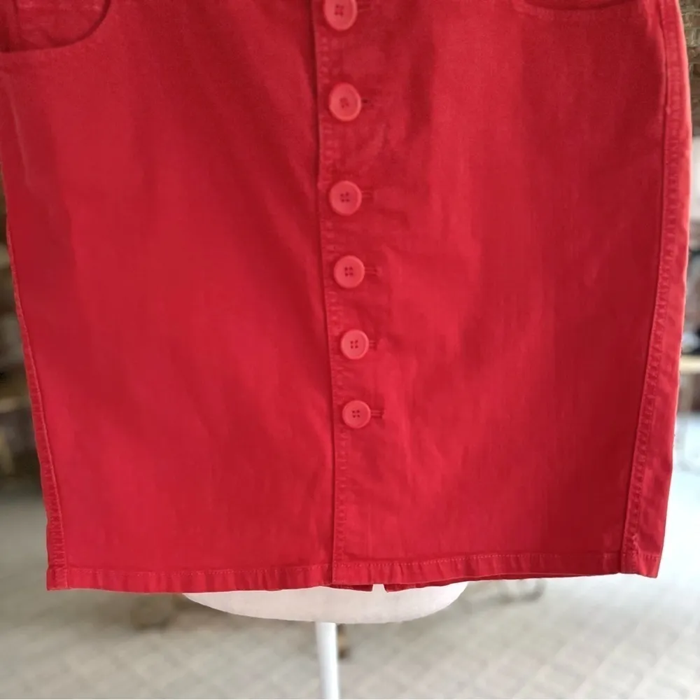 Caslon Denim Skirt Red Pencil Mini 8 - Image 7