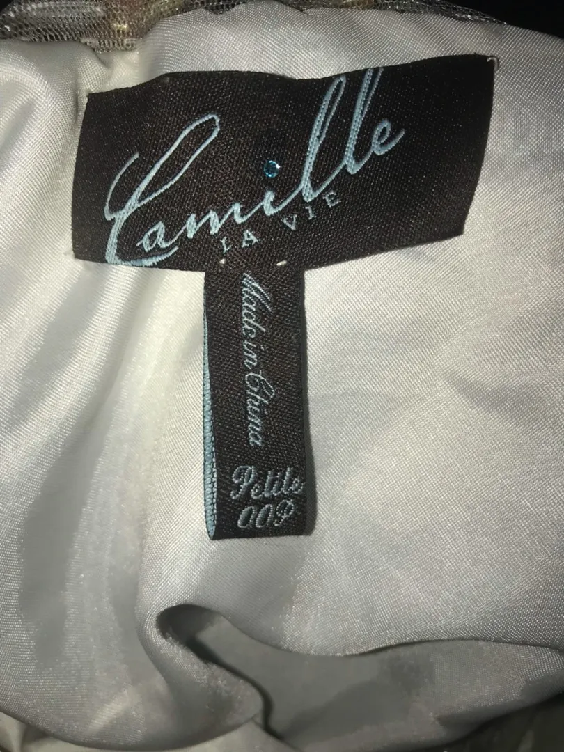 Purple/yellow Watercolor Formal Dress - Image 5