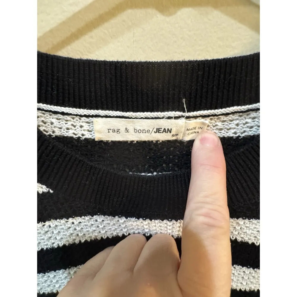 Rag & Bone Womens Tracey Sweater Striped Size Small Nautical Fisherman Aesthetic - Image 6