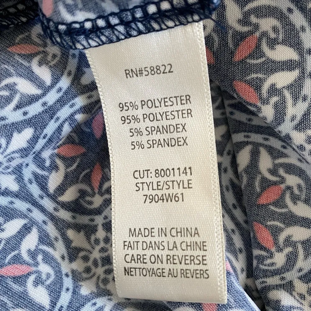 Max Studio Dress red, white and blue pattern size small - Image 5