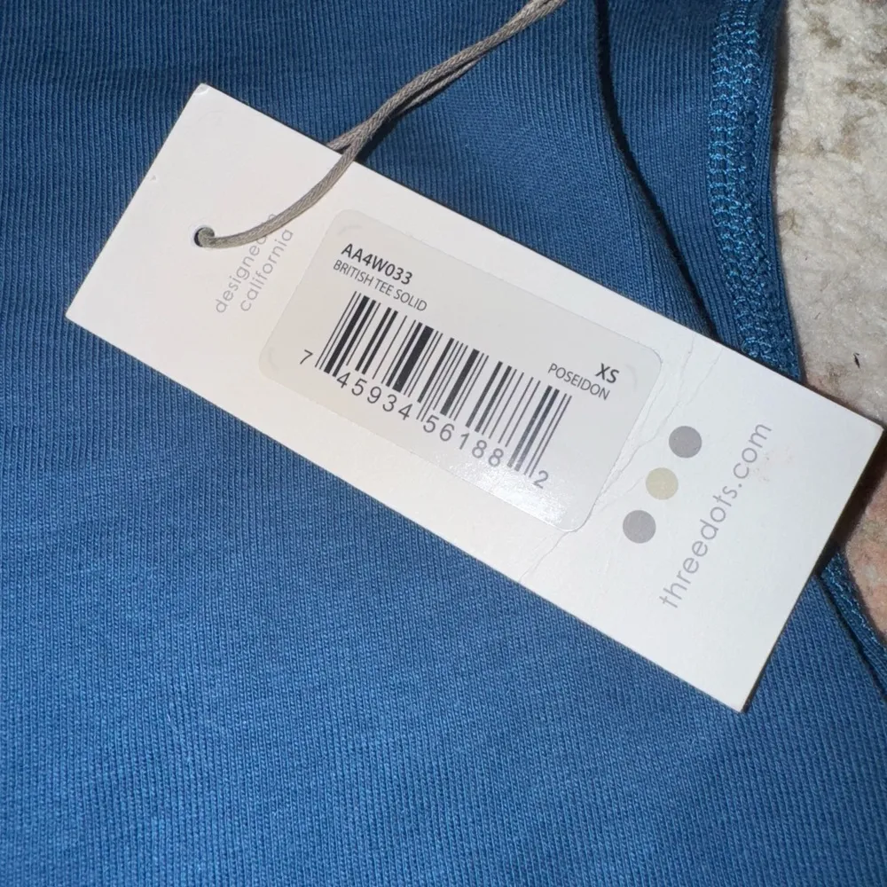 🌼Three dots blue quarter length sleeved tee - Image 4