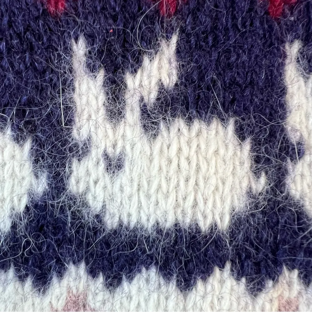 Vintage Susan Bristol Angora Rabbit Shetland Wool Fair Isle Knit Sweater - Image 8