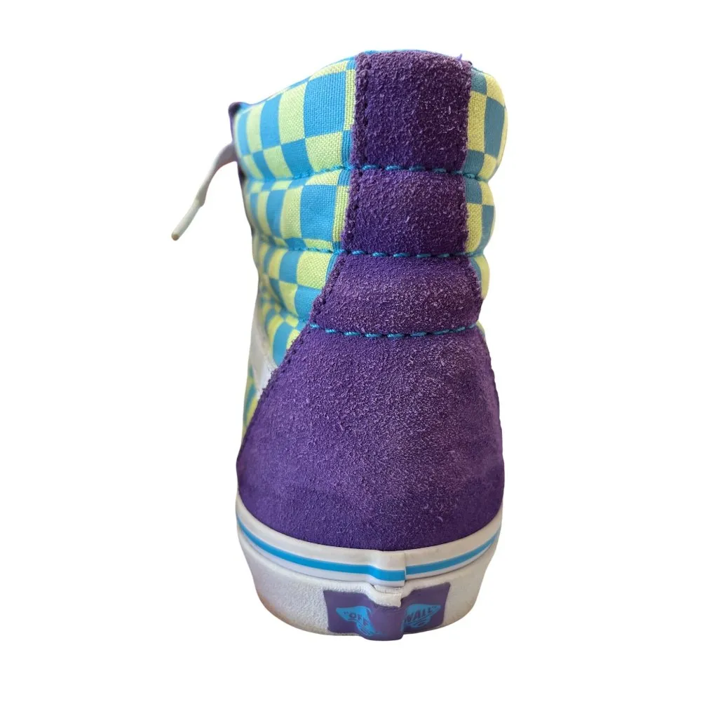 Vans unisex Sk8 Hi Purple Green Checkerboard Sneaker Sz 9 SKU 8997 - Image 12