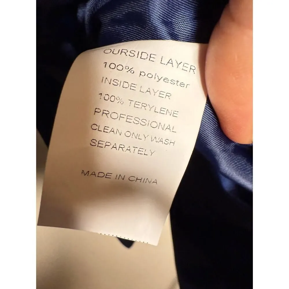 NWT Mac Duggal Navy Beaded Double Breasted Blazer Sz. S - Image 6