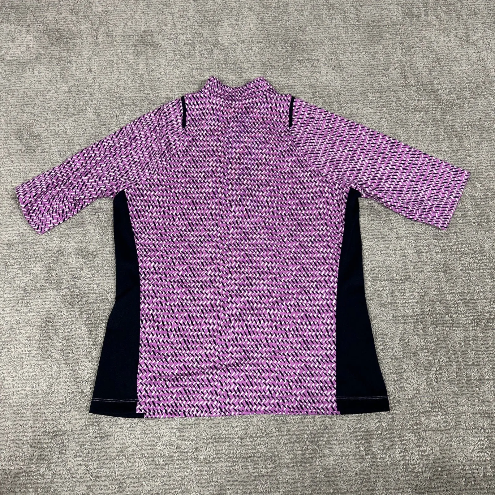 Tail Activewear Top Womens Large Golf Tennis Pickleball Purple Navy 1/2 Sleeve - Image 5