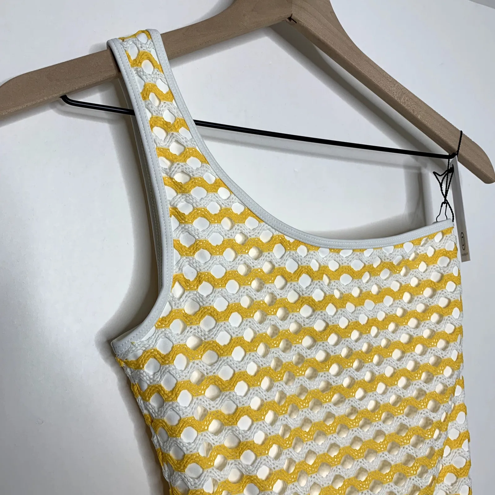 Ellejay Crochet Knit Swimsuit Womens New Yellow Size Small - Image 4