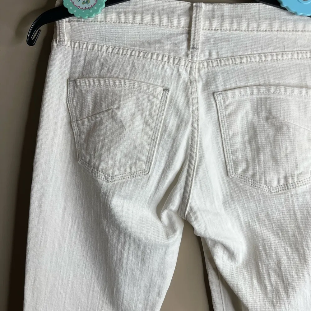 James Jeans white pearl straight leg jeans size 28 - Image 3