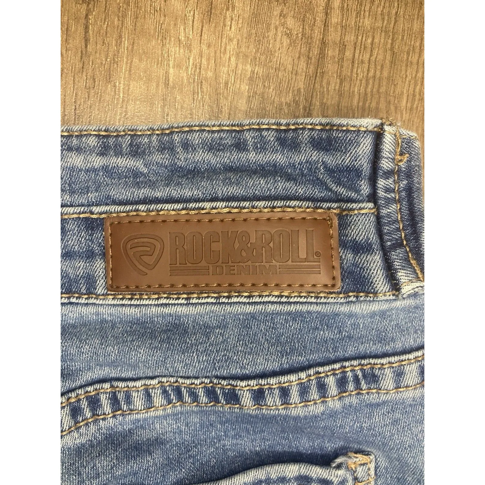 Rock & Roll Denim Women's 30x32.5 High Rise Palazzo Flare Jeans Rodeo Western Blue Size 30 - Image 7