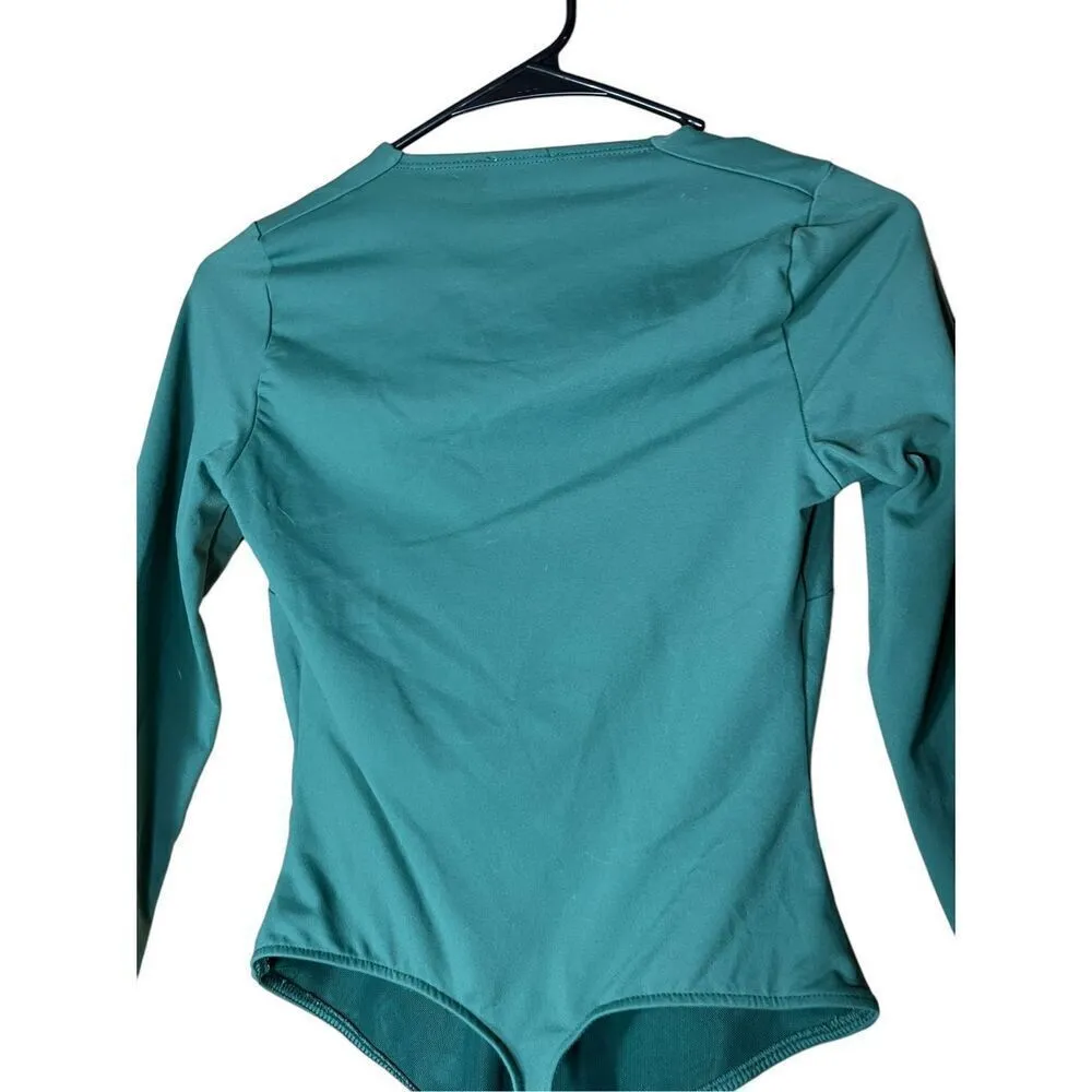 Intimately Free People Duo Close Call Green Bodysuit Size XS - Image 9