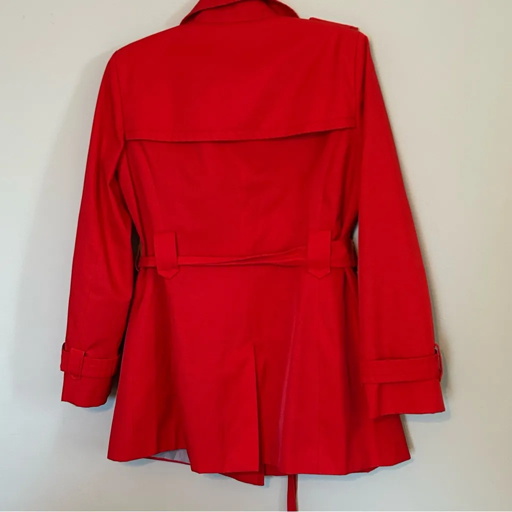 Calvin Klein Vibrant Red Trench Coat - Image 3