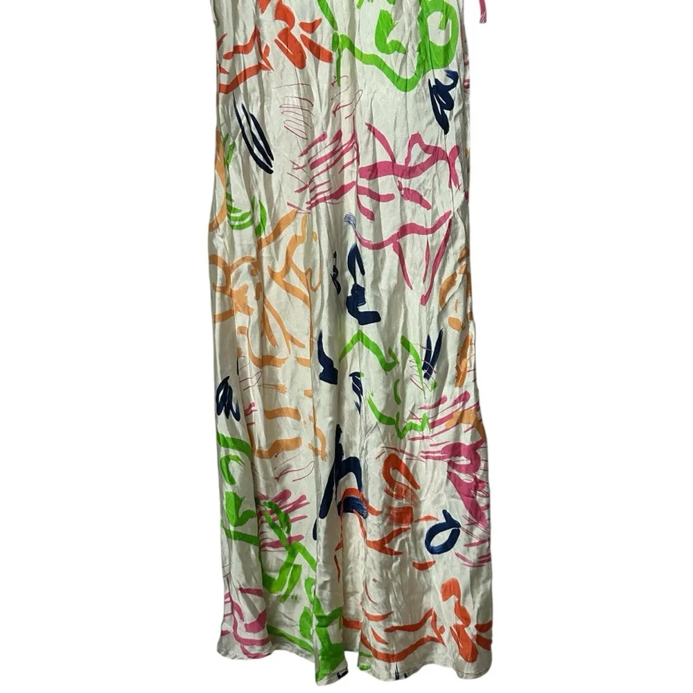 Rat Boi Sensualite Bellissima Vivien Ebright Chung Slip Midi Dress Size Large Green - Image 9