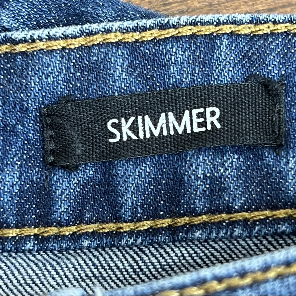 Max Jeans Size 4 Skimmer Cropped 5 Pockets Belt Loops Dark Blue Wash Jea… - Image 10