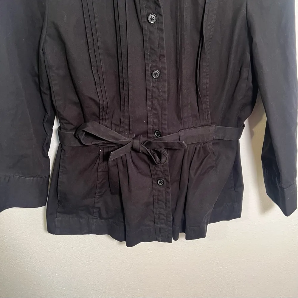 Vintage Lucky Brand Button Down Shirt Jacket Black M - Image 3