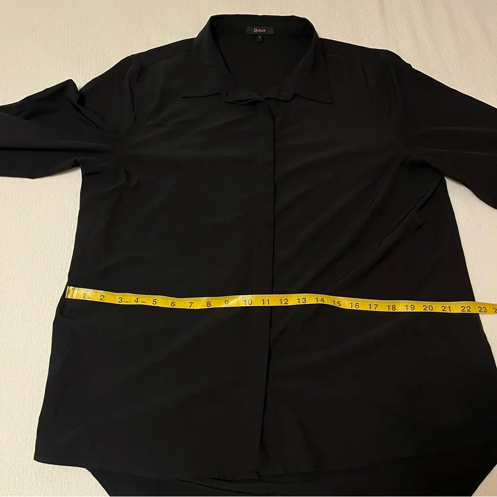 Quince Black Performance Tech Blouse Button up Shirt - Image 5