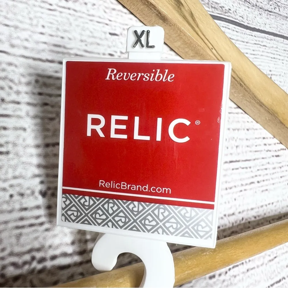 NWT Relic Colorful Woven Belt with Silver O Ring Closure Reversible Neutral Tan - Image 5