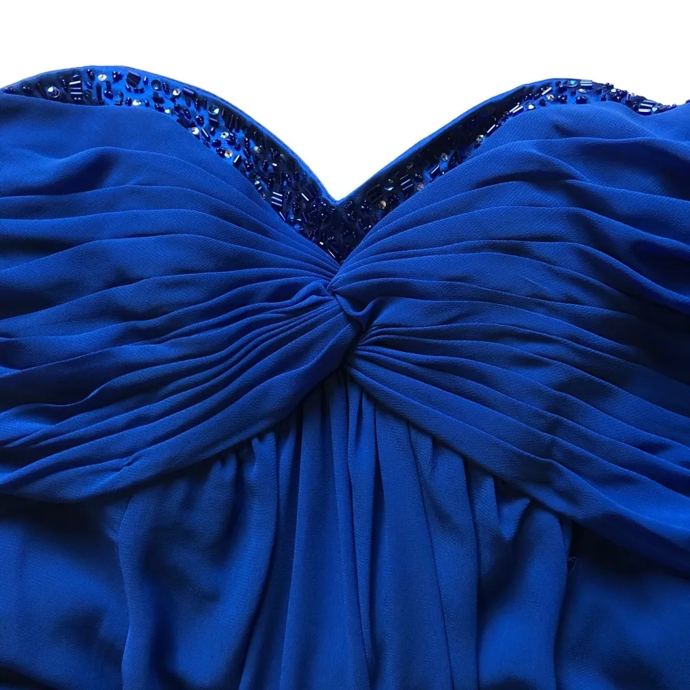 David’s Bridal Fromal Dress Chiffon Long Blue - Image 3