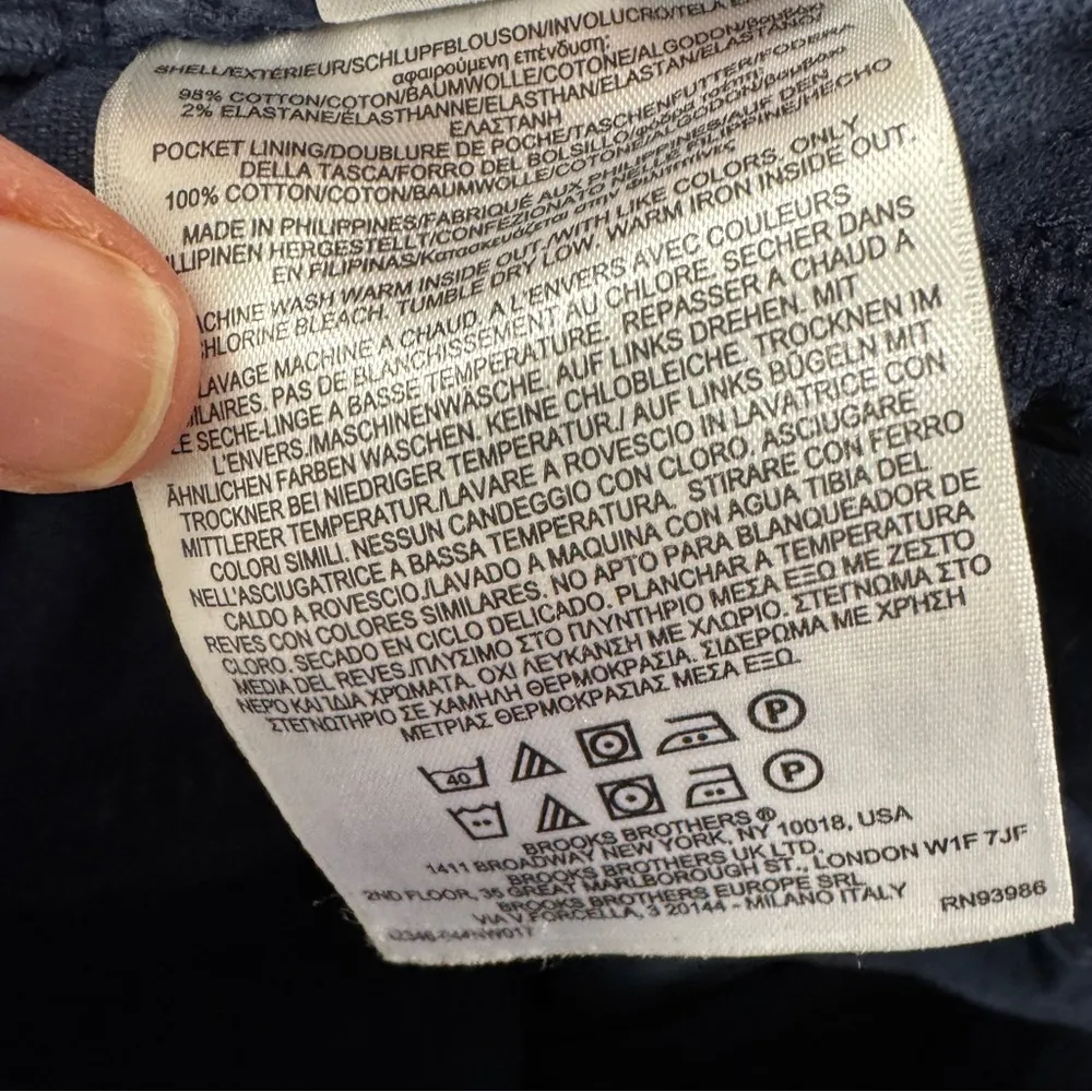 Brooks Brothers Navy Blue Corduroy Pants Womens 6 Classic Preppy Quiet Luxury - Image 5