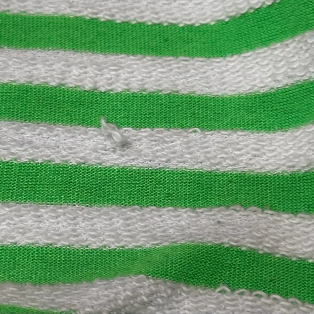 Crown & Ivy Green and White Long Sleeve Terrycloth Nautical Sailor Popover Top - Image 5