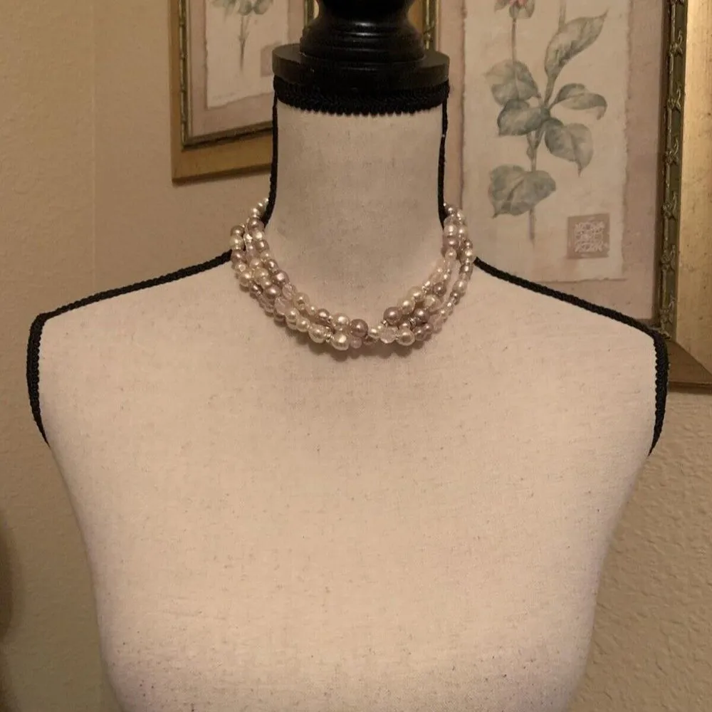 Women’s Liz Claiborne Evening Necklace Faux Pearl NWT - Image 2