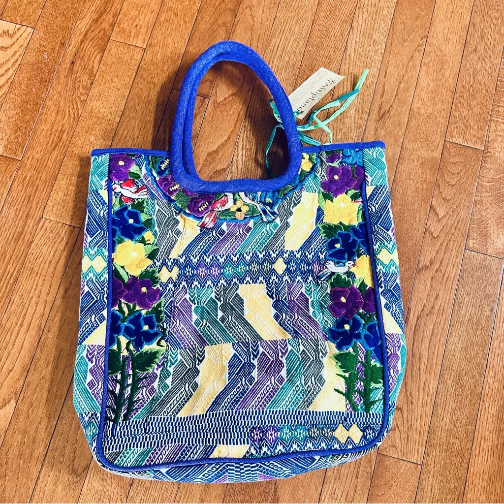 Altiplano Guatemalan Market Tote Bag Purple - Image 6