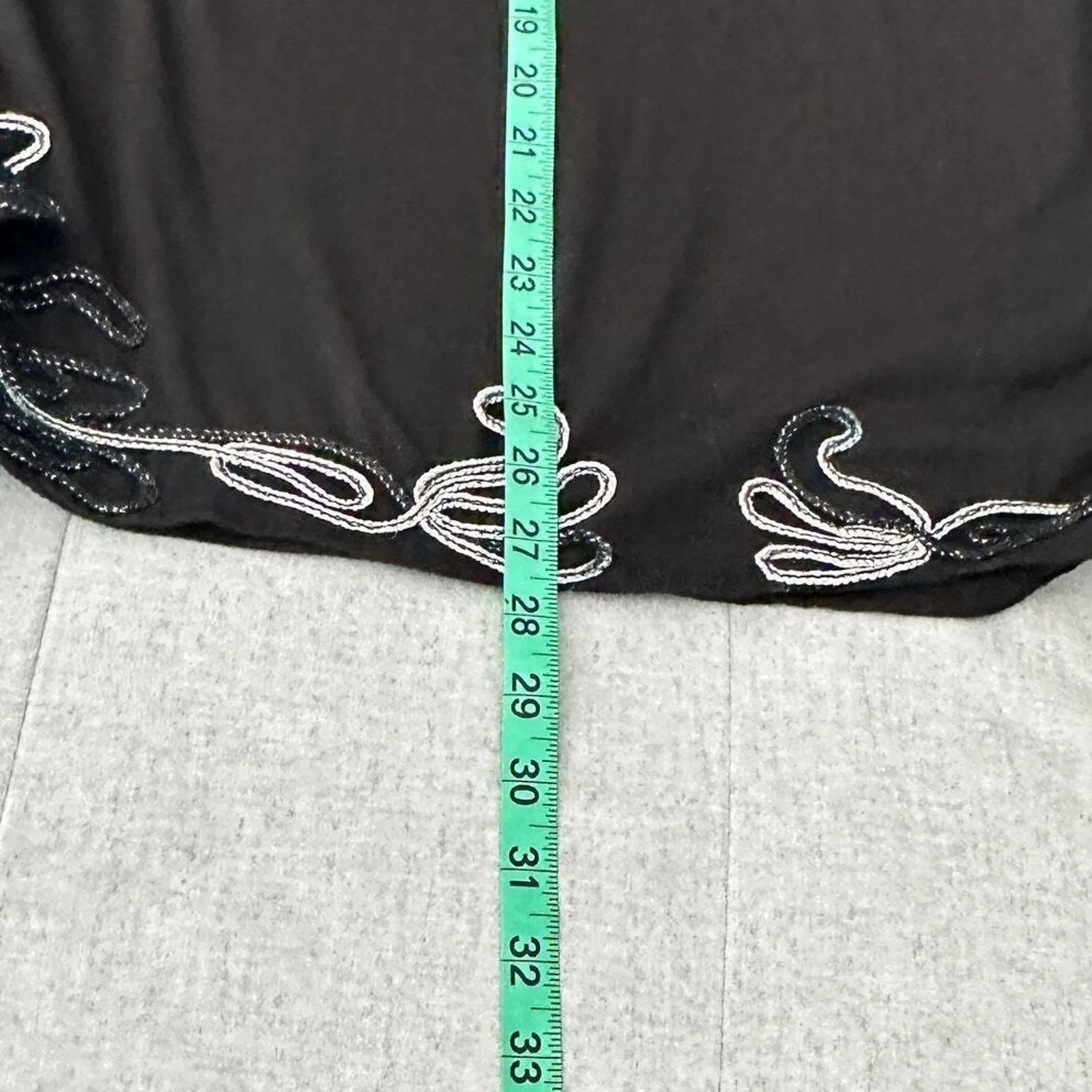 Once Again Quill Braid 3/4 Sleeve Top Size 3X Whimsigoth Victorian Baroque‎ Black - Image 9