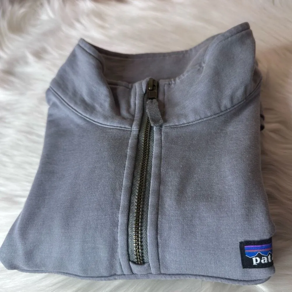 Patagonia Ahnya 1/4 Zip Pullover Sweater Size Small Noble Gray - Image 12