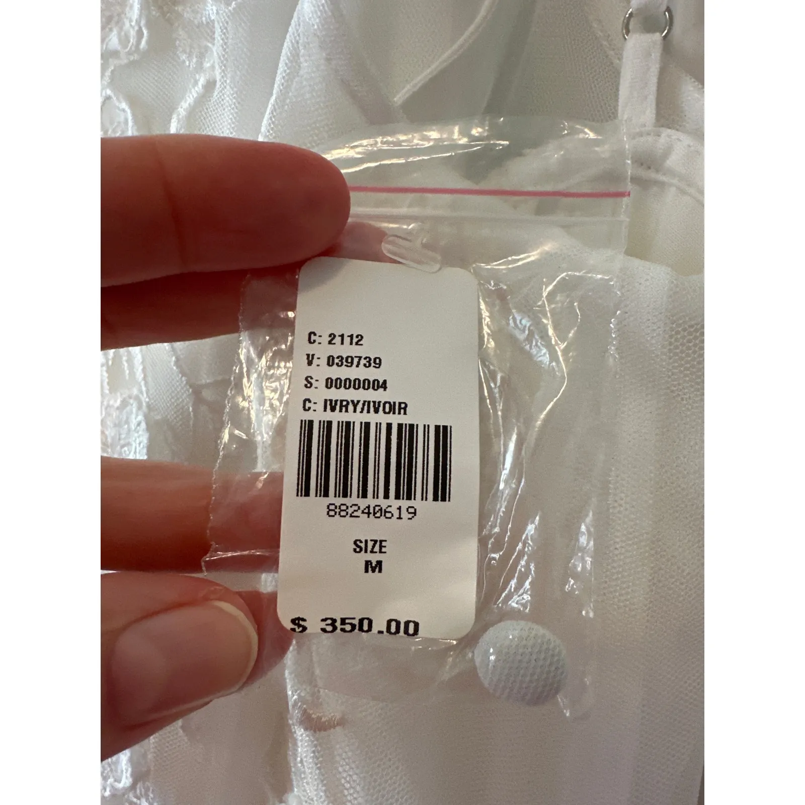 BHLDN Calla Ivory Floral Tulle Appliqué Maxi Dress NWT Size Medium - Image 8