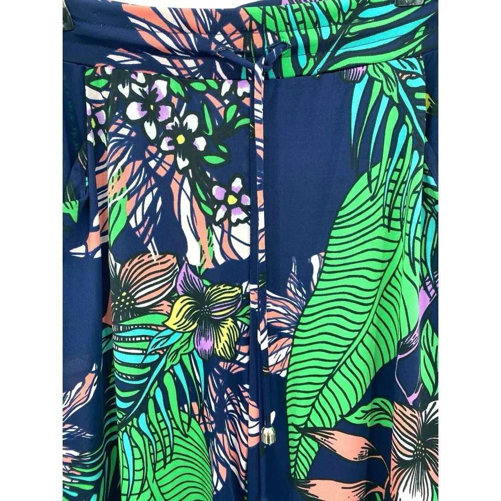 SANDIVA Tropical Swim Coverup Wideleg Pants Size‎ M Flowy Vacation Cruise Light Size M - Image 5