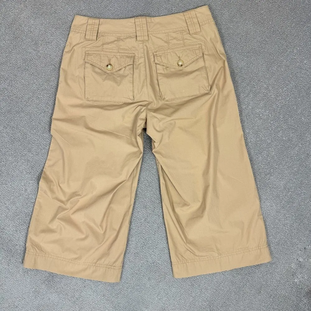Lauren‎ Ralph Lauren Petite Wide Leg Capri Pants Tan 6P Culottes - Image 6