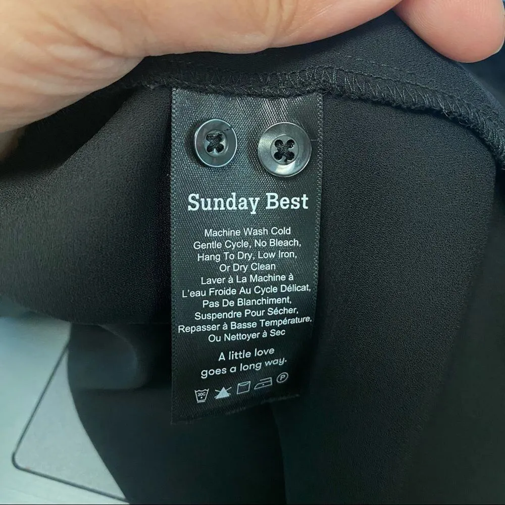 ARITZIA Sunday Best Black Button Down XXS Blouse - Image 6