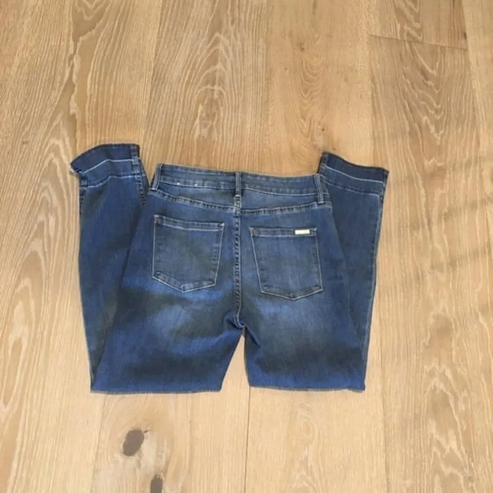 WHBM The Slim Crop Raw-Hem High-Rise Slim Jeans Sz2 - Image 4