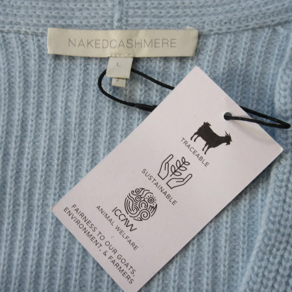 NWT Naked Cashmere Lucia in Island Blue Fisherman Cropped V - Image 6