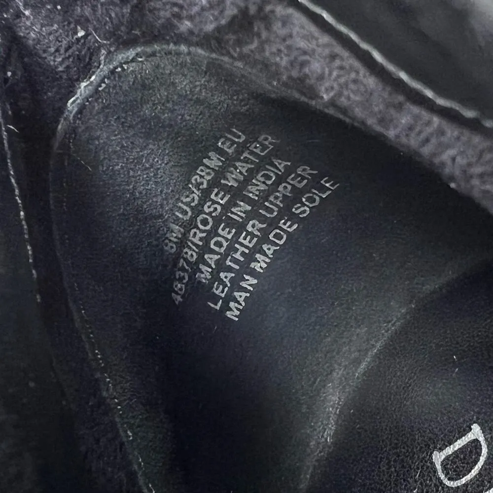 Diba True Rose Water women's 8 ankle boots black leather studded zip bootie - Image 10