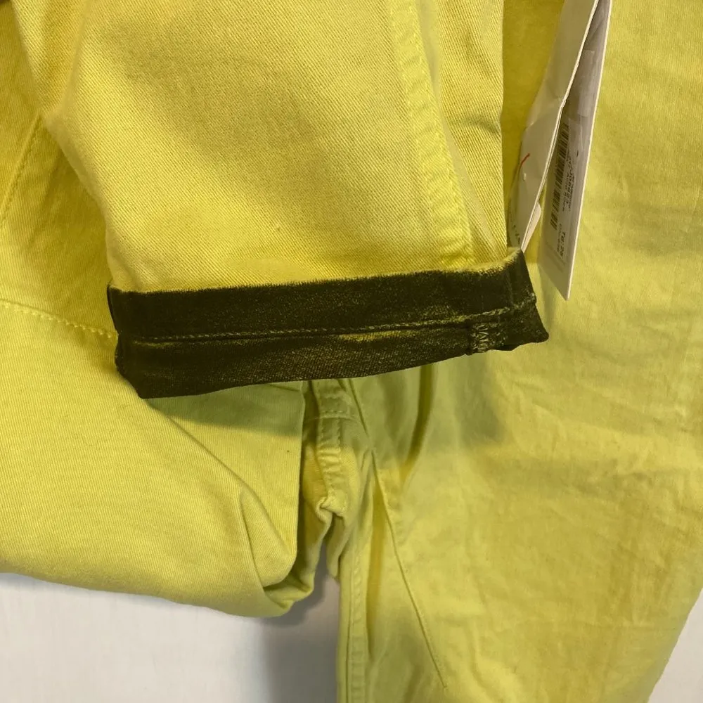 Manila Grace women's size 25 heavy twill lemon lime ACID ROCK drop crotch jeans - Image 3