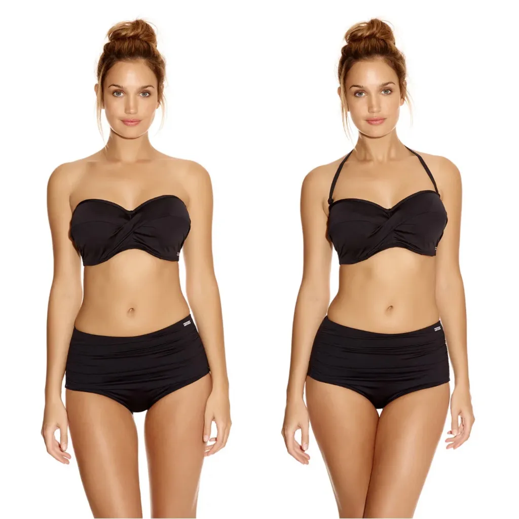 Fantasie • Versailles Twist Front Bandeau Bikini Top black halter underwire Size undefined - Image 3