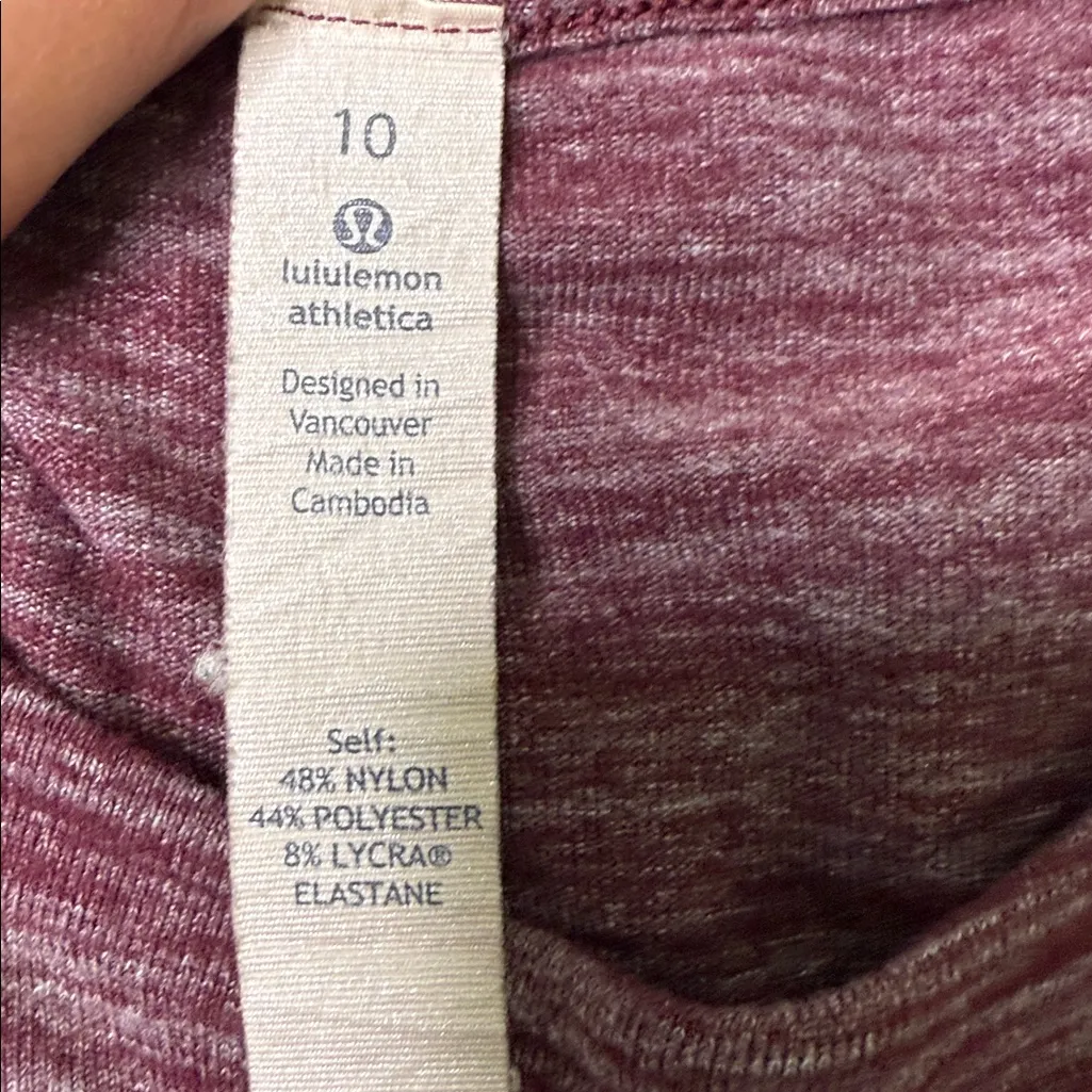 Lululemon Athletica Go City Pullover Maroon Long Sleeve Top - Image 6