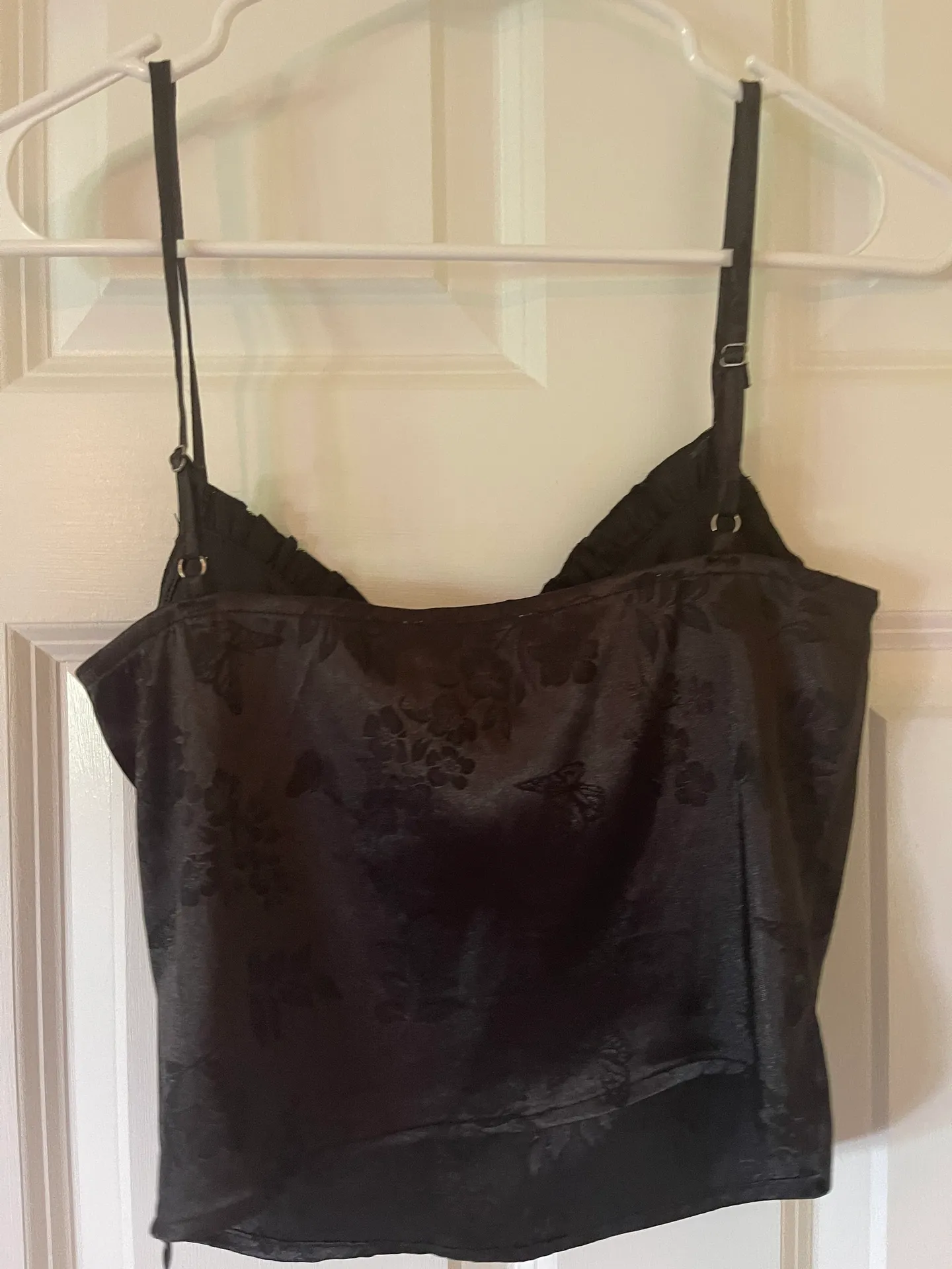 PacSun black silk bustier top - Image 4