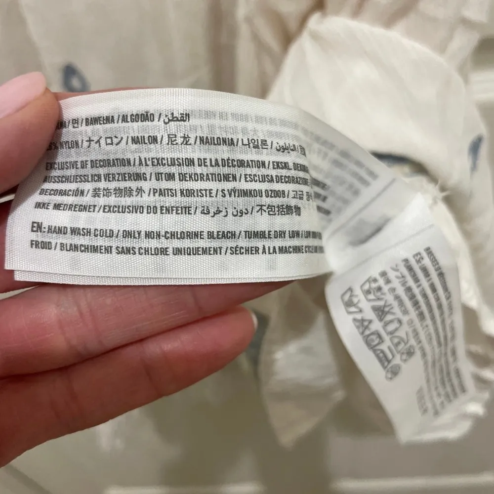 Abercrombie & Fitch White & Blue Sleeveless Fringe Aztec Mini Dress - Image 8