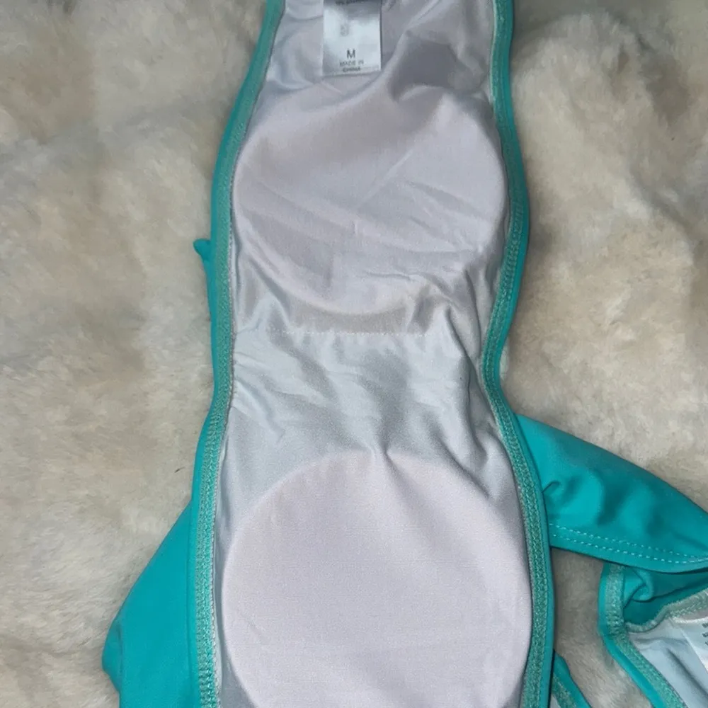 Vibrant Blue Bandeau Bikini Set with Cover Up 3 piece set Size M - Image 9