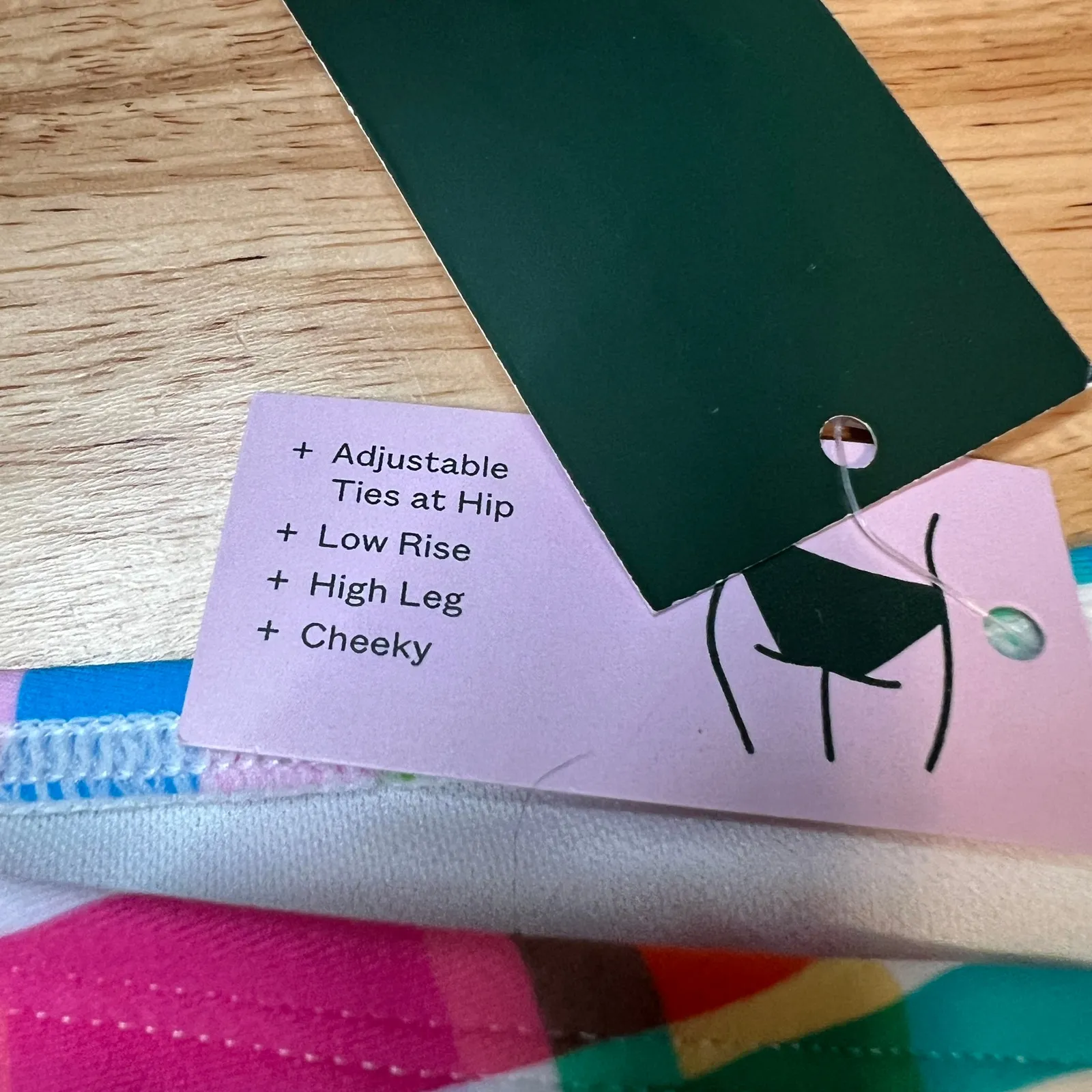 Wild Fable Women's Plaid Side-Tie Cheeky Bikini Bottom - Size XXS - NWT - Image 6