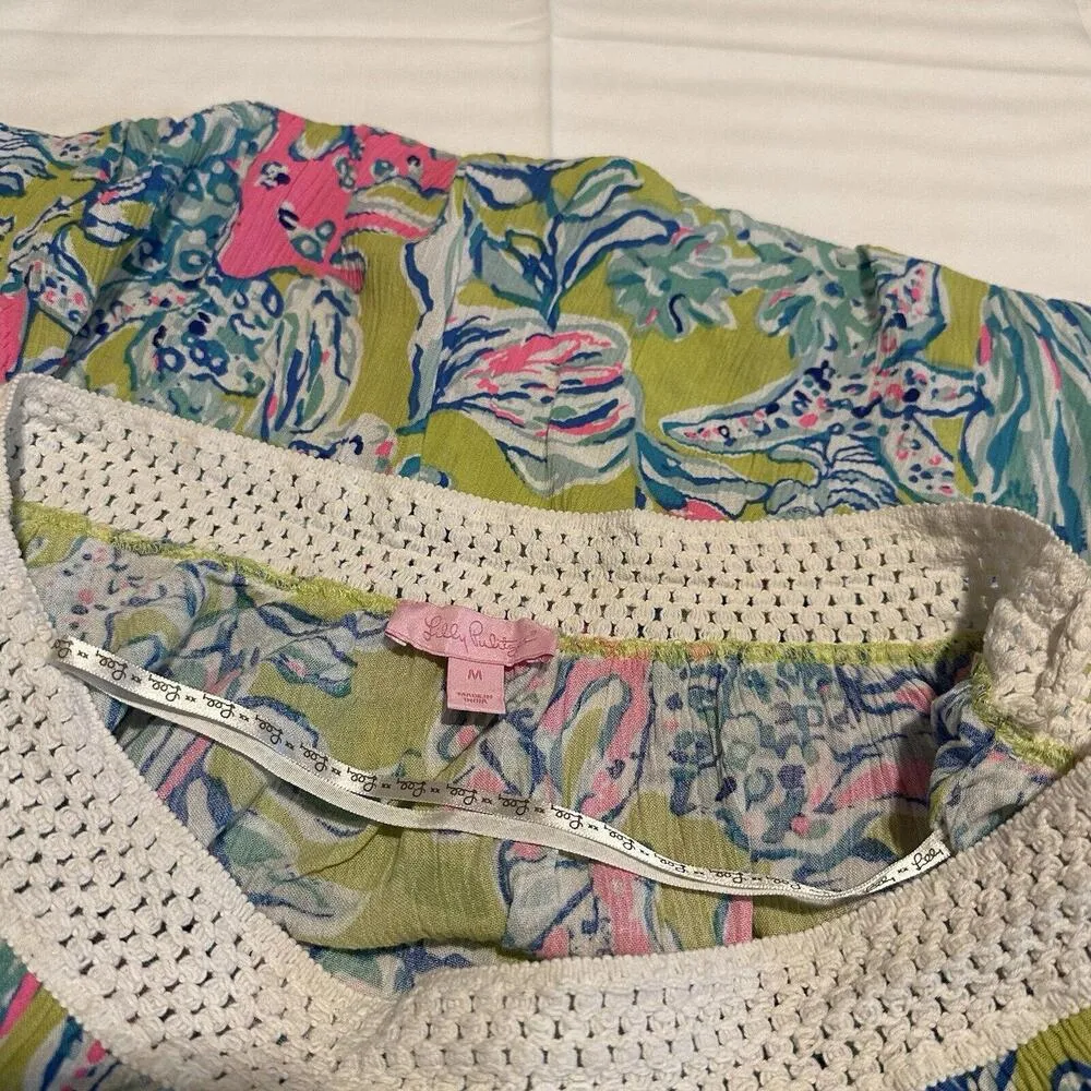 One Shoulder Shealyn Dress Swim Cover up Caftan Medium M - Image 7