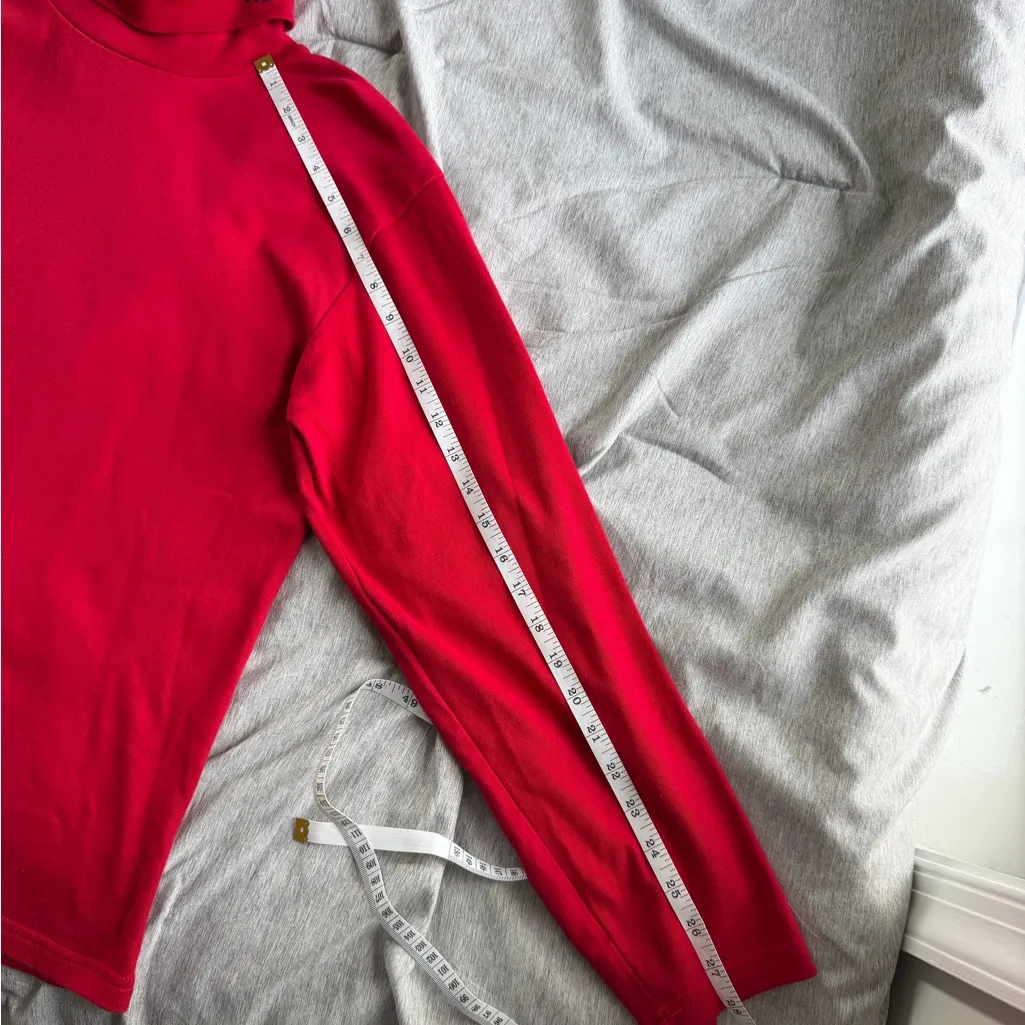 Polo Ralph Lauren Top Womens XL Red Turtleneck Vintage 90s Embroidery Holiday - Image 10