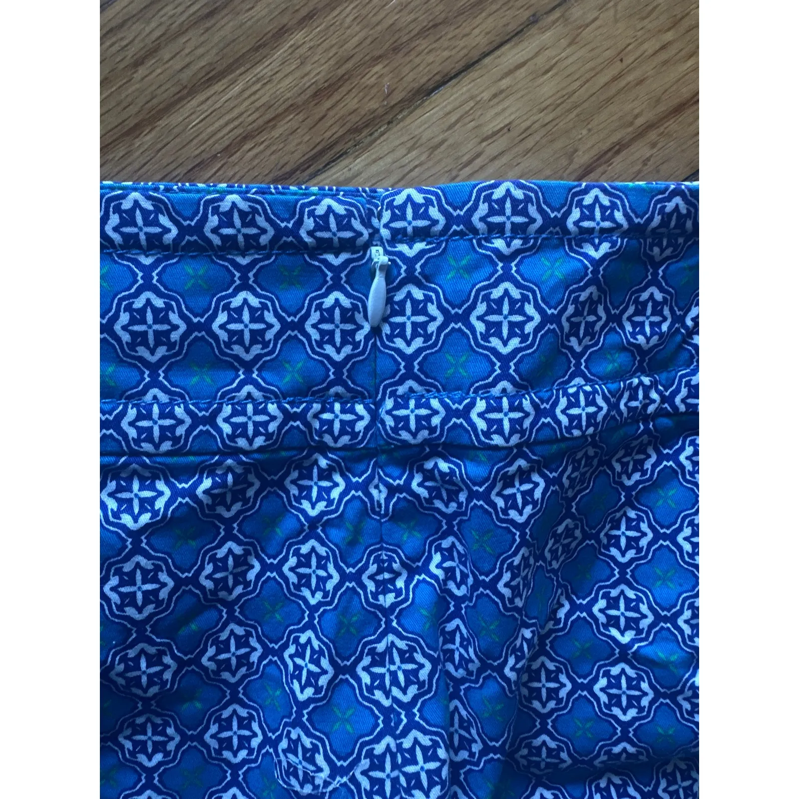 Talbots Blue Geometric Print Mini Skirt – Classic Preppy Style - Image 4