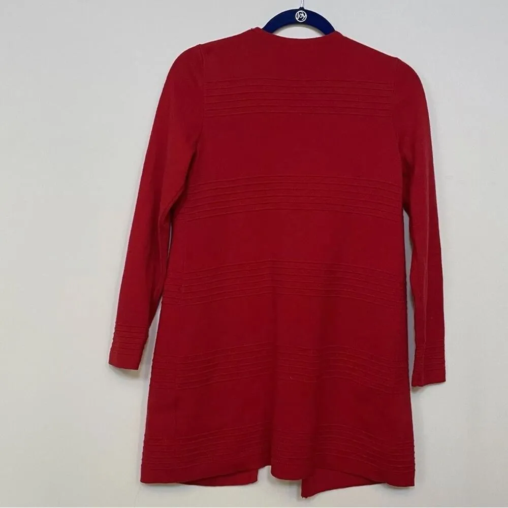 Charter Club Cardigan Red Cherry Open Front Long Sleeve Sweater Women’s Size XXL - Image 2
